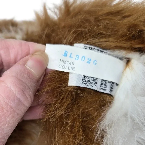 Ganz Webkinz Collie Dog Puppy HM149 9" Retired 2007 No Code Stuffed Animal Plush - Picture 10 of 10